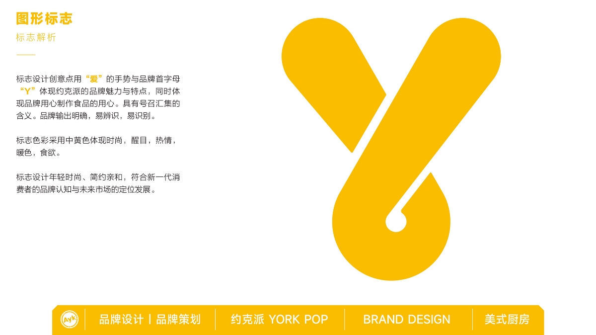 约克派YORK POP美式厨房餐饮品牌LOGO设计 西餐LOGO VI