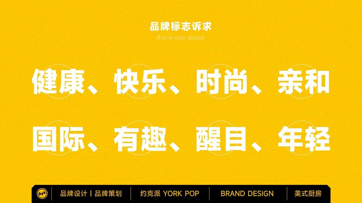 约克派YORK POP美式厨房餐饮品牌LOGO设计 西餐LOGO VI